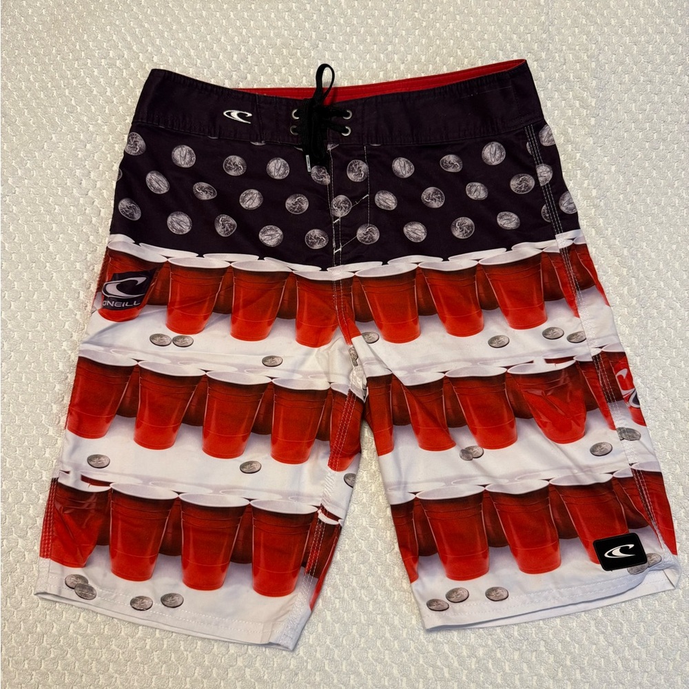 O'Neill Men's Red Solo Cup Board Shorts